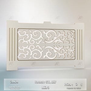 فروش فایل دوبعدی کاور شوفاژ 2DKv9